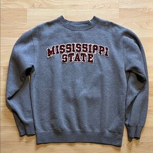 Mississippi State Sweatshirt Men’s S Gray Bulldogs NCAA Oarsman 913 Retro